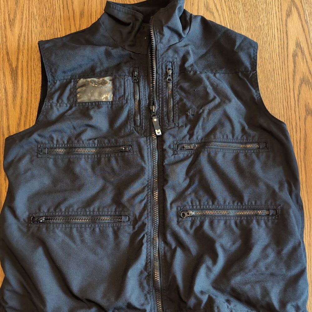 Custom Built Mountain Uniforms Vest Men's Large Vest--Black Hiking Outdoors
